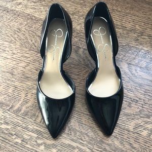 Pointed patent Jessica Simpson heels